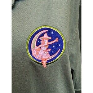 OGIO Green Polo Size XL Miller High Life Girl on The Moon Patch